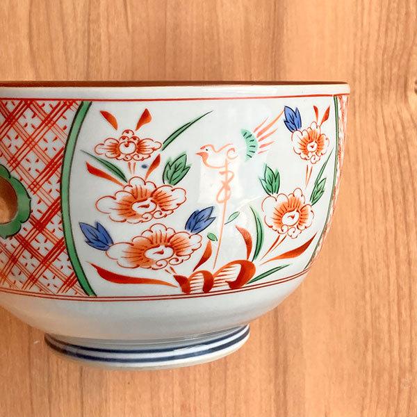 赤絵万暦夏目形4.5丼 和食器 小丼・多用碗 業務用 約13.7cm 和食 和風