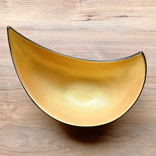 雲母金三日月鉢 和食器 刺身鉢・向付 業務用 約22.5cm 中鉢 刺身 刺身