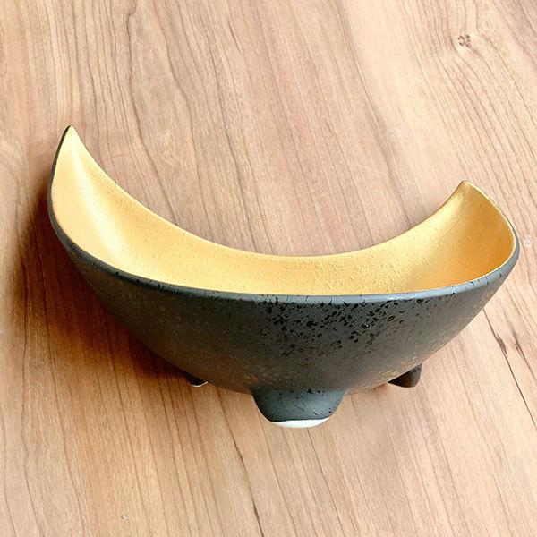 雲母金三日月鉢 和食器 刺身鉢・向付 業務用 約22.5cm 中鉢 刺身 刺身