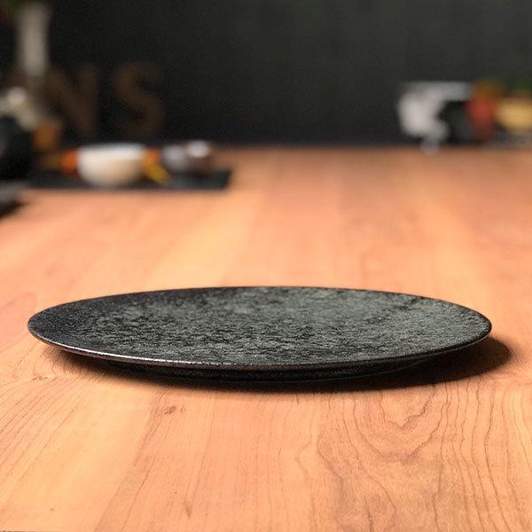黒唐津24cmフラットプレート 和食器 丸皿（中） 業務用 約24cm : 業務