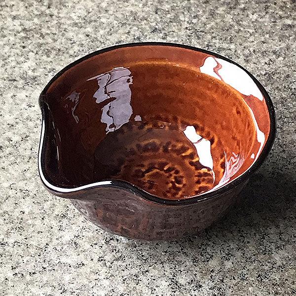 アメ釉丸片口小付 和食器 小付 業務用 約9.2cm : 業務用食器専門