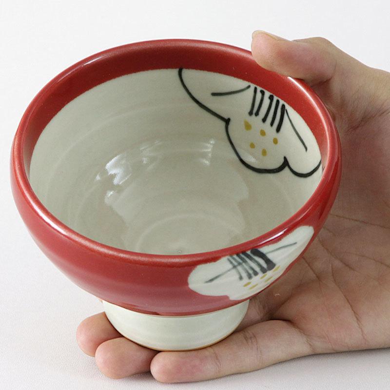 赤椿高台4寸丼 和食器 小丼・多用碗 業務用 約12.8cm 和食 和風 ミニ丼