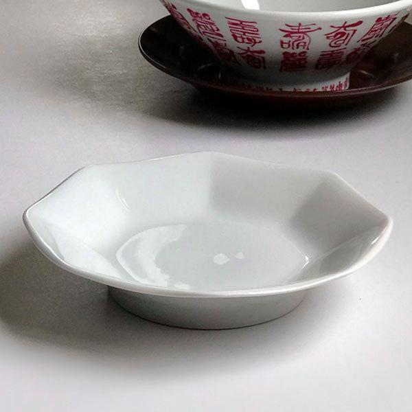 ニューアジアン 八角高台皿 白 中華食器 八角皿 業務用 日本製 磁器 約