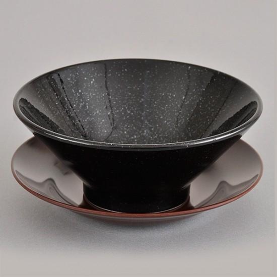 6.5寸切立高台丼 黒御影 中華食器 ラーメン丼 業務用 らーめん丼