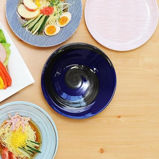 銀彩ブルーリップル7.0鉢 和食器 麺皿・麺鉢 業務用 約23.2cm 和食