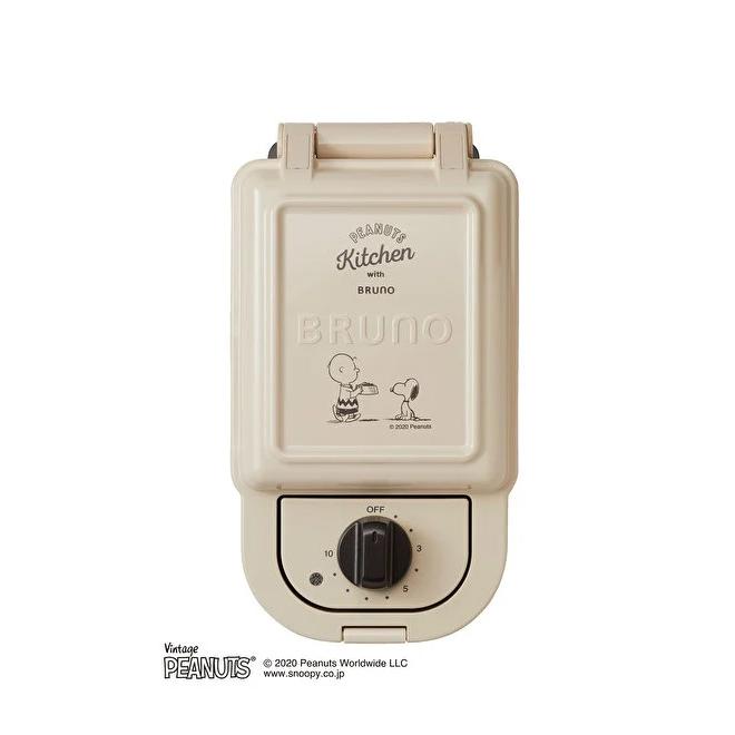 BRUNO ホットサンドメーカー シングル PEANUTS BOE068-ECRU
