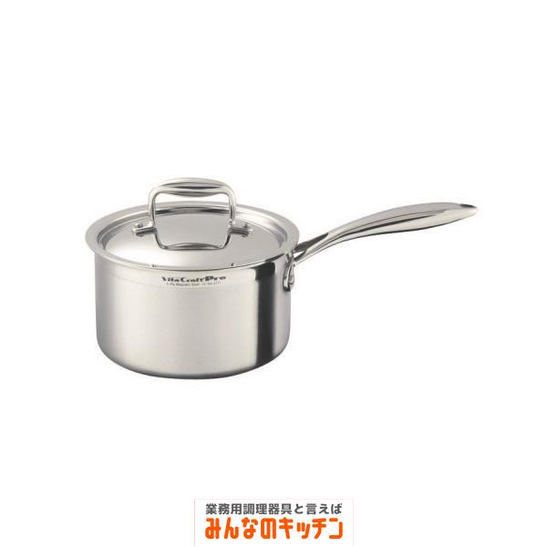 ステンレス ビタクラフト・プロ 片手鍋 (蓋付)１８cm No.０１１１ （9-0051-0402）