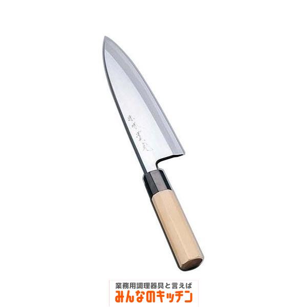 出刃 出刃包丁 堺實光 紋鍛 出刃庖丁 片刃 21cm（9-0299-0306）