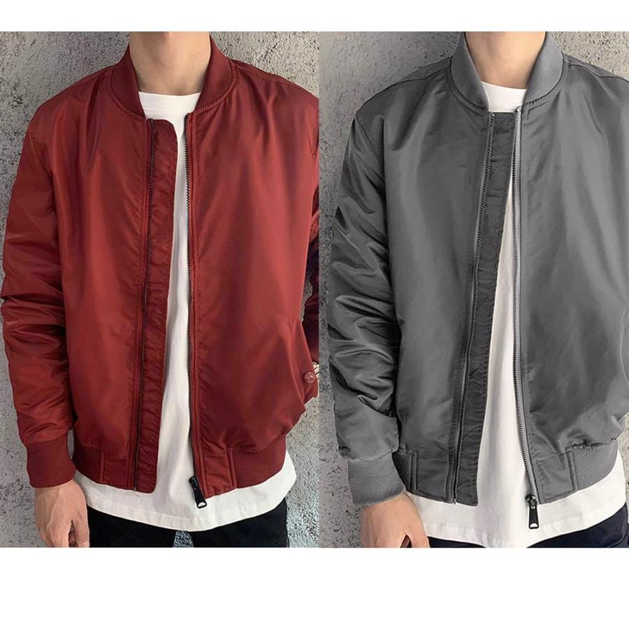 ブルゾン メンズ MA-1ブルゾン ジャンパー 黒 60代 40代 厚手 ブランド