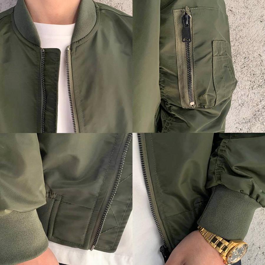 ブルゾン メンズ MA-1ブルゾン ジャンパー 黒 60代 40代 厚手 ブランド