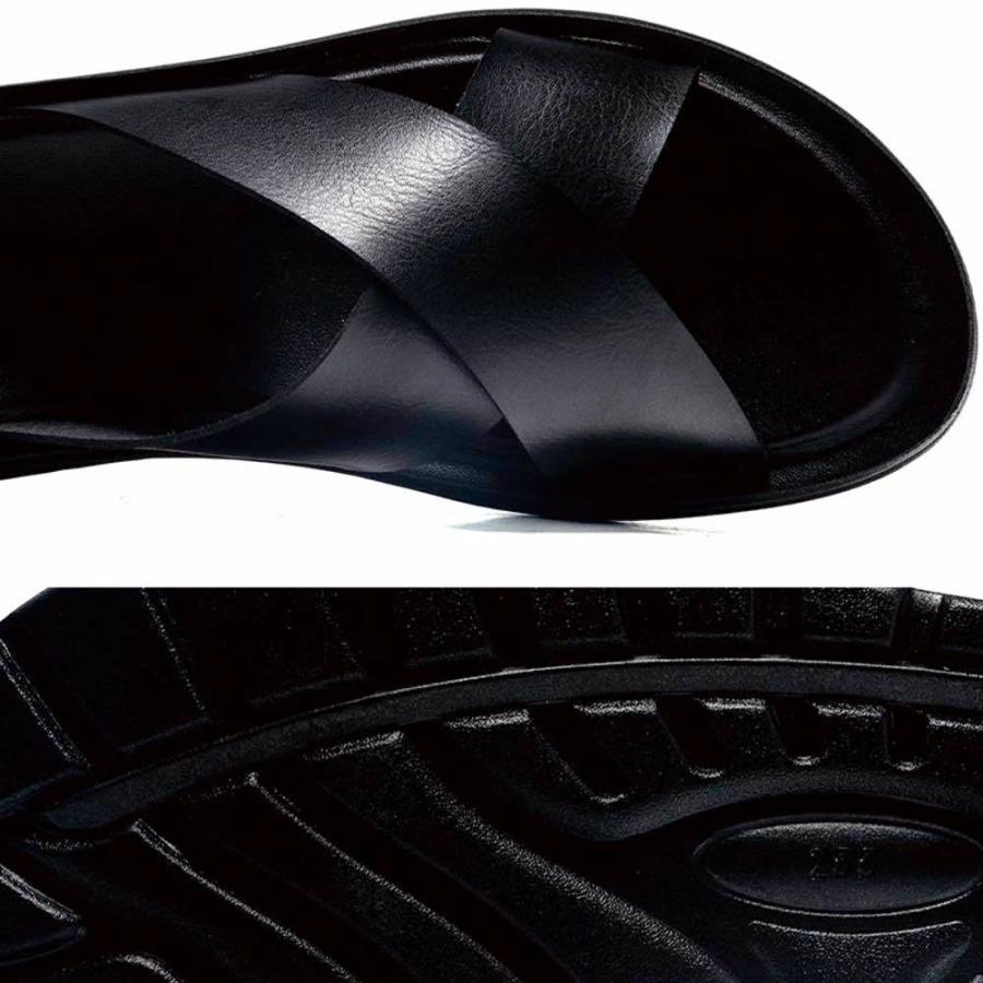 サンダル メンズ レザークロスサンダル 安い 20代 人気 40代 30