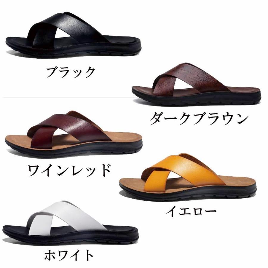 サンダル メンズ レザークロスサンダル 安い 20代 人気 40代 30