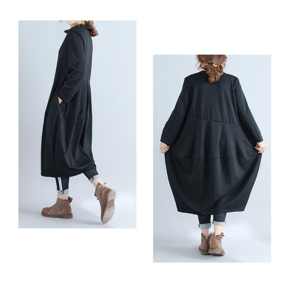 ワンピース レディース ふんわりロングワンピース オフィス 上品 50代