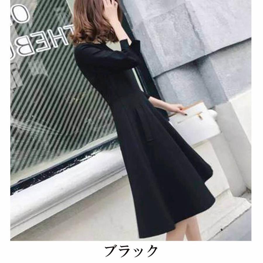 ワンピース レディース シンプルフレアワンピース 60代 秋 40代 夏