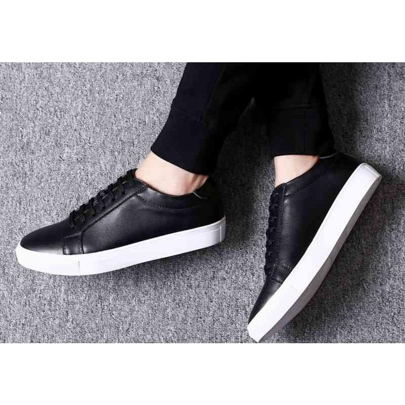 スニーカー メンズ レザー ブランド 靴 軽い おしゃれ 軽量 革 黒 白 Shs 533 Lessism レスイズム 通販 Yahoo ショッピング
