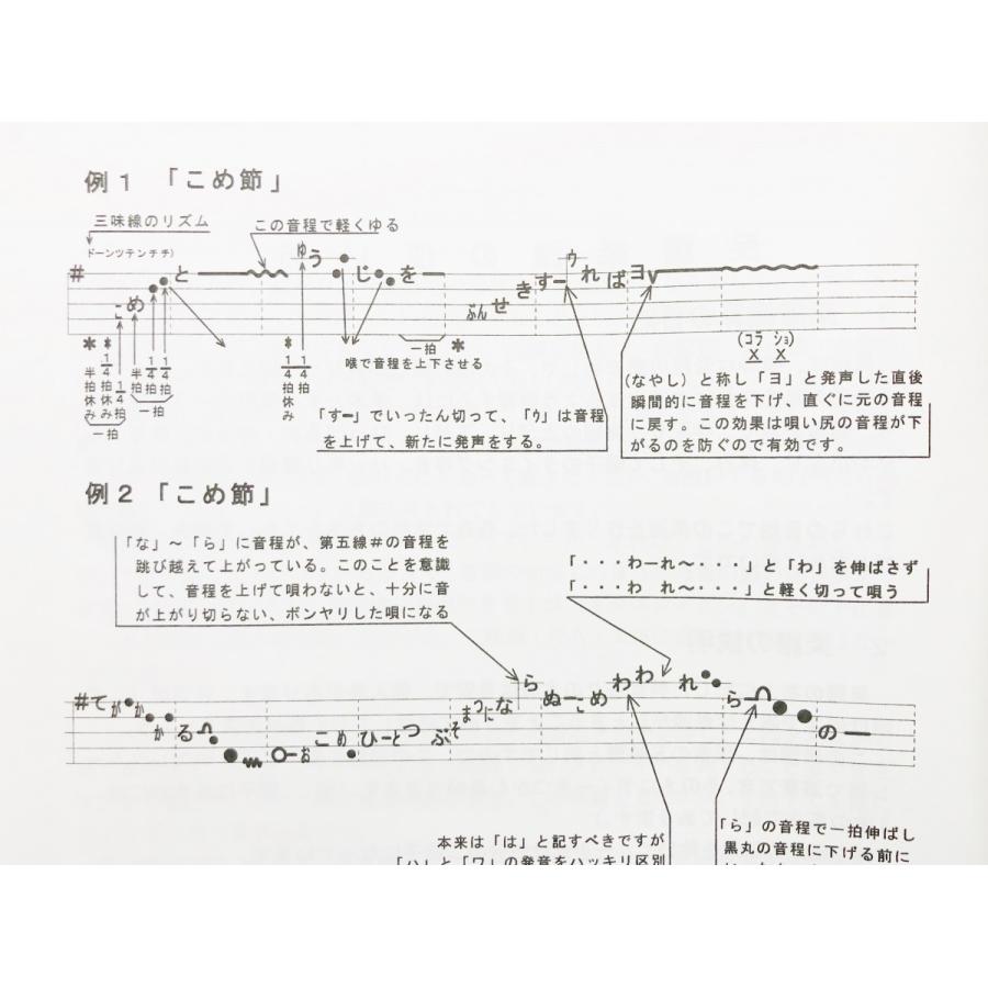 「日本の民謡　五線譜」初級・桜花集(第2版)〜唄いやすい楽譜〜民謡/唄/教本/歌詞/三味線/尺八/上達/入門/初心者/上級/練習/和楽/歌い方/指導/節まわし/稽古｜minnyoustore｜03