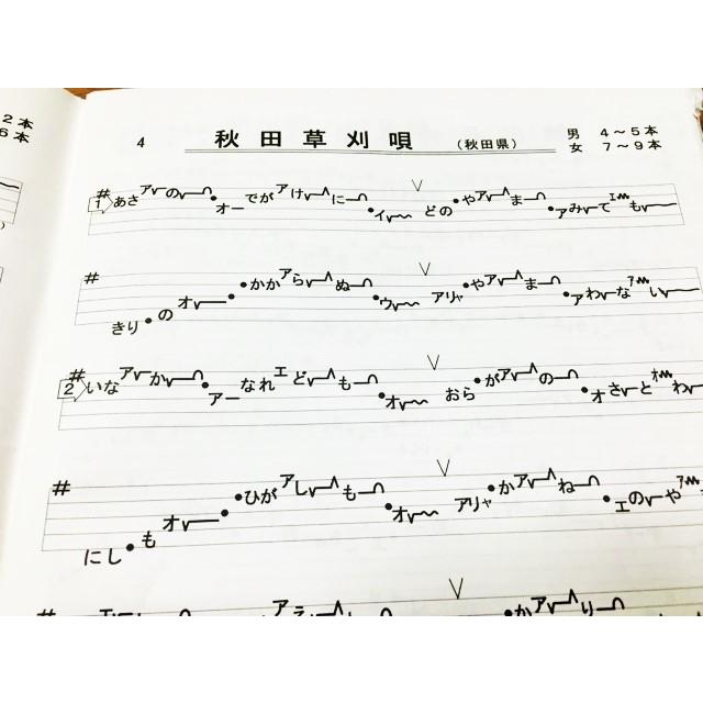 日本の民謡 五線譜」尺八曲集〜唄いやすい楽譜〜民謡/唄譜/教本/歌詞
