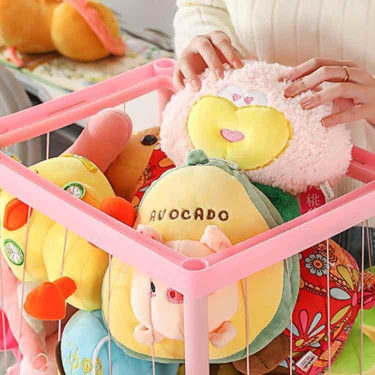 ぬいぐるみ 収納ボックス 3段 大容量 収納 ラック おもちゃ 収納ネット