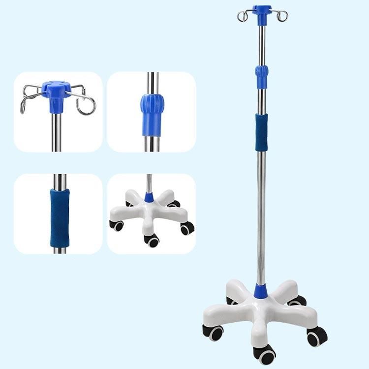 点滴スタンド IVスタンド フック付き 110〜200cm 伸縮 高さ調整 トレー