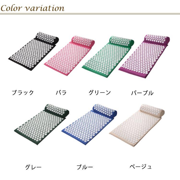 指圧マット 枕セット ストレス解消 鍼 収納バッグ 3点セット 指圧