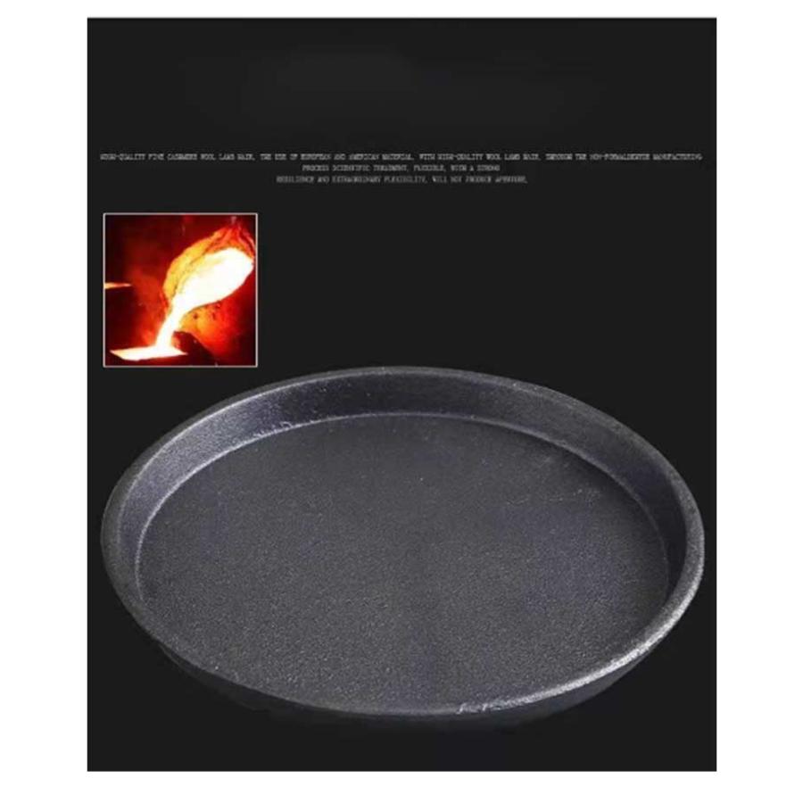 ステーキ皿 鉄板 丸型 IH対応 ガス火 業務用 21cm 23cm 家庭用 木製