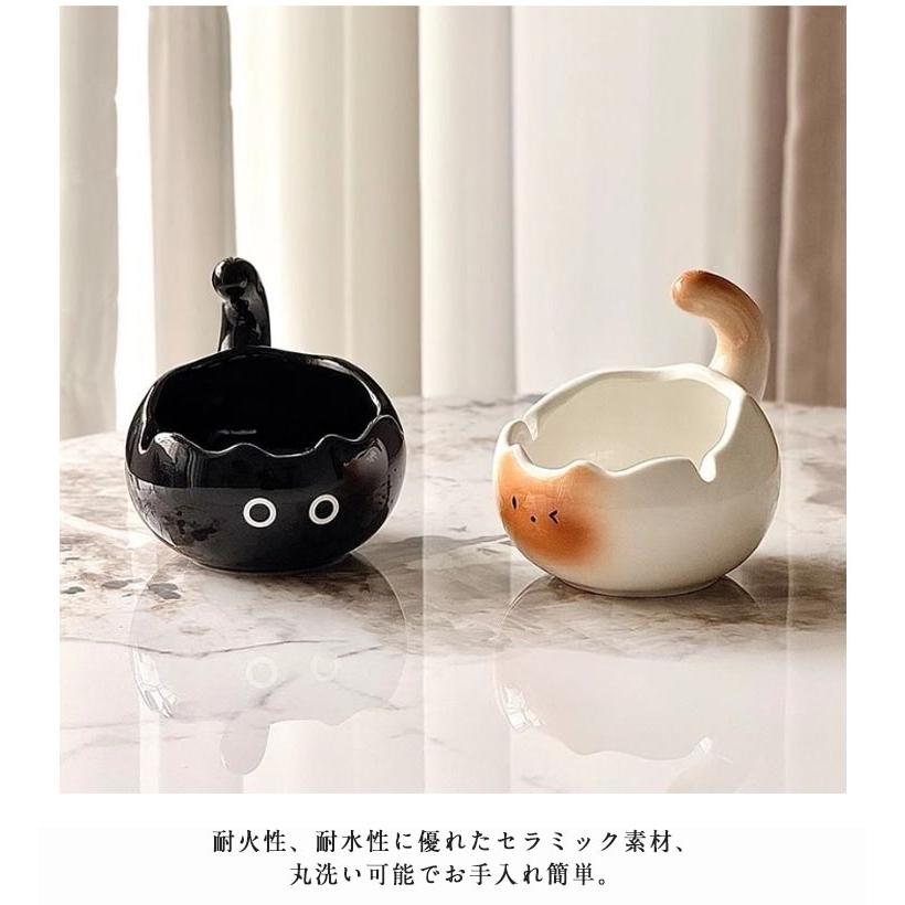 灰皿 ネコ型 陶器 アッシュトレイ 喫煙具 吸い殻入れ タバコ置き
