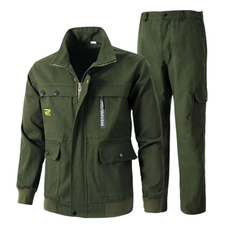 作業服 メンズ 上下セット ジャケット ロングパンツ 2点セット