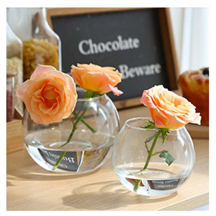 金魚鉢 花瓶 フラワーベース 丸型金魚鉢 水槽 小型水槽 飼育水槽 ミニ