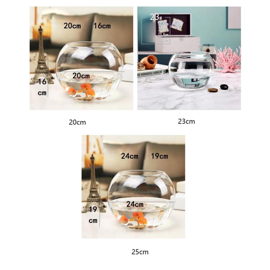 金魚鉢 花瓶 フラワーベース 丸型金魚鉢 水槽 小型水槽 飼育水槽 ミニ