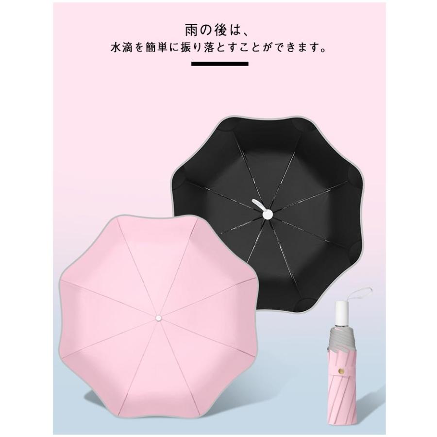 日傘 隠れ露先 人に刺さらない 折りたたみ傘 UVカット 晴雨兼用 UPF50