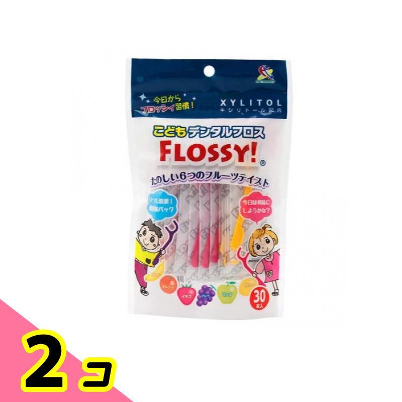 こどもデンタルフロス FLOSSY!(フロッシィ) 30本 2個セット | 