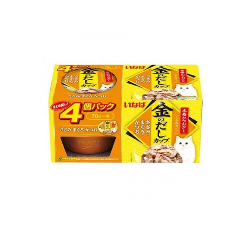 金のだし いなば 猫用 カップ ささみ・まぐろ・かつお 70g× 4個入 (1個