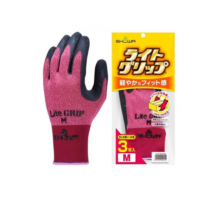 ショーワグローブ No.341 ライトグリップ Mサイズ レッド 3双入 (1個