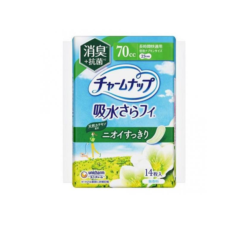 チャームナップ 吸水さらフィ 消臭+抗菌 70cc 長時間快適用 23cm 14枚