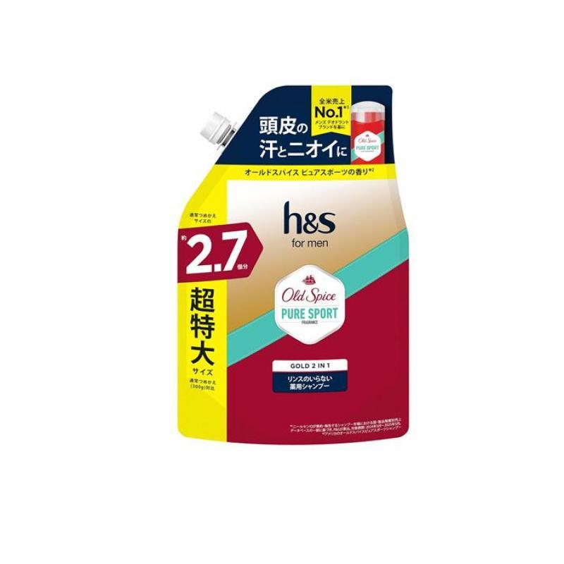 h&s for men オールドスパイス ピュアスポーツ 本体＋詰替✖️8セット h&s for men ゴールド 2in1 リンスのいらない薬用シャンプー オールド