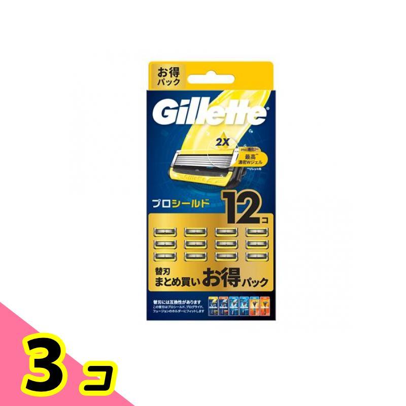 Gillette ジレット プロシールド 替刃 お得パック 12個入 3個セット