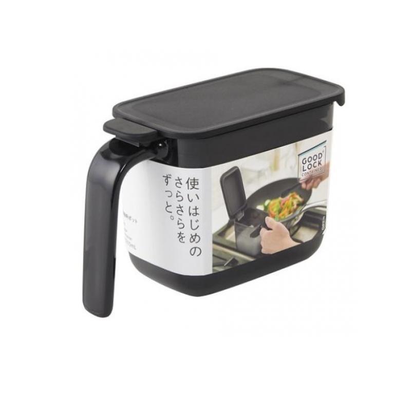 2980円以上で注文可能  マーナ 調味料ポット ブラック 370mL (K-736BK) (1個)