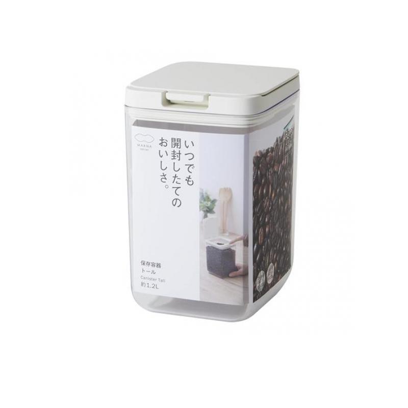 2980円以上で注文可能  マーナ グッドロックコンテナ 保存容器 トール ホワイト 1.2L (K763W) (1個) の商品画像