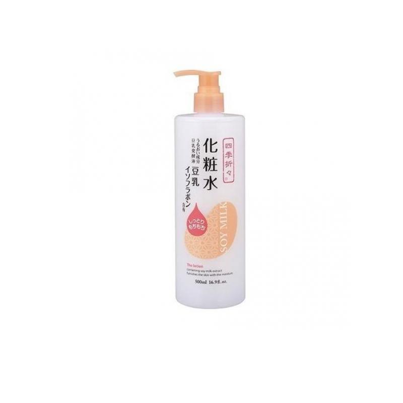 Éclat du teint 化粧水 500ml ポンプ付き 四季折々 豆乳イソフラボン化粧水 ポンプ付き本体ボトル 500mL (1個