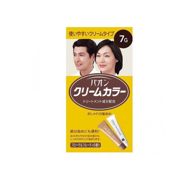 パオン クリームカラー 7G 自然な黒褐色 [1剤40g+2剤40g] 1個 (1個