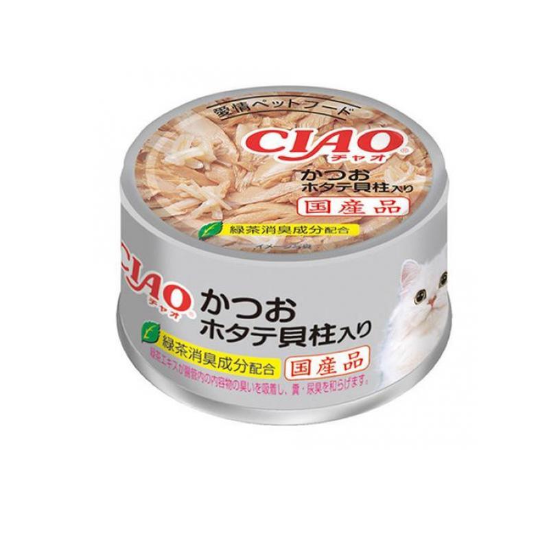 いなば CIAO(チャオ) ホワイティ 猫缶 かつお ホタテ貝柱入り 85g (1個