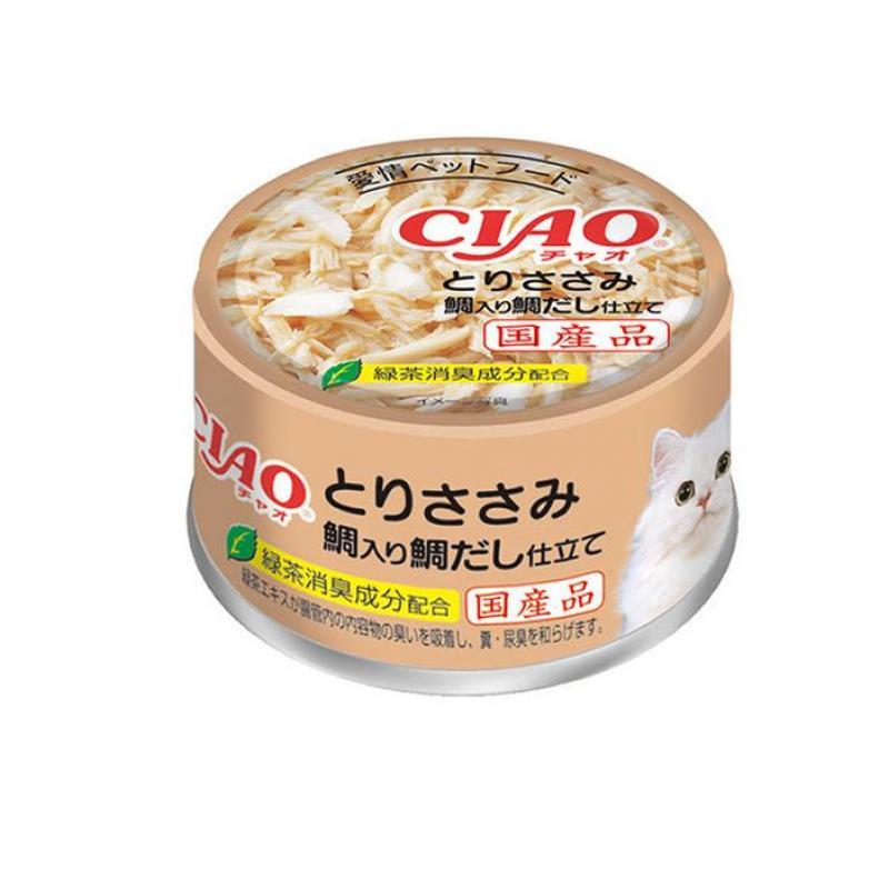 96缶 いなば CIAO チャオ 缶 猫 とりささみ 鯛入り 鯛だし仕立て いなば CIAO(チャオ) ホワイティ 猫缶 とりささみ 鯛入り 鯛だし仕立て