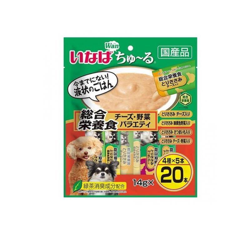 【daiya】wanちゅーる総合栄養食チーズ野菜バラエティ4種/480本 いなば 犬用 Wanちゅ〜る(ワンちゅーる) 総合栄養食 チーズ・野菜