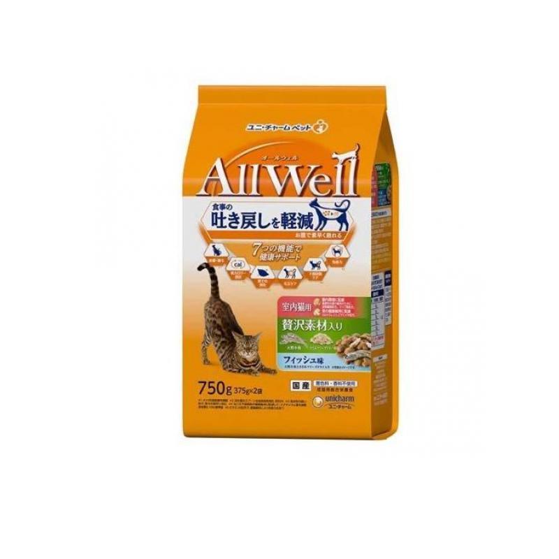 AllWell オールウェル 室内猫用 贅沢素材入り フィッシュ味 375g× 2袋