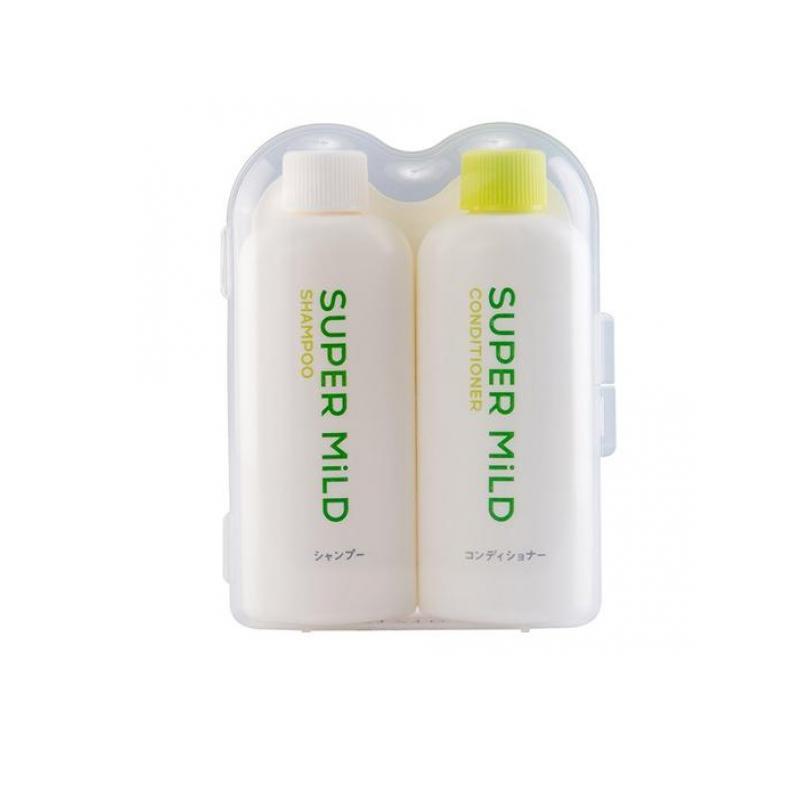 ヘアケア 携帯用 シャンプー コンディショナー スーパーマイルド ミニサイズセット 50mL×2本入 (1個) | ブランド登録なし