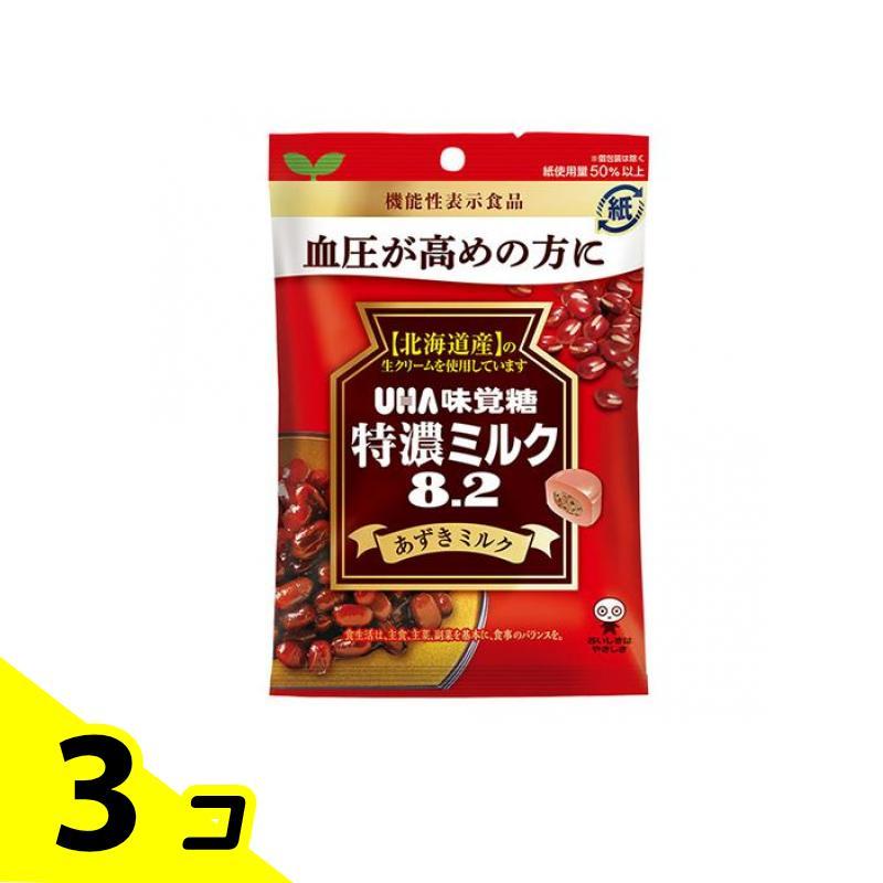 UHA味覚糖 特濃ミルク8.2 あずきミルク 93g 3個セット | 