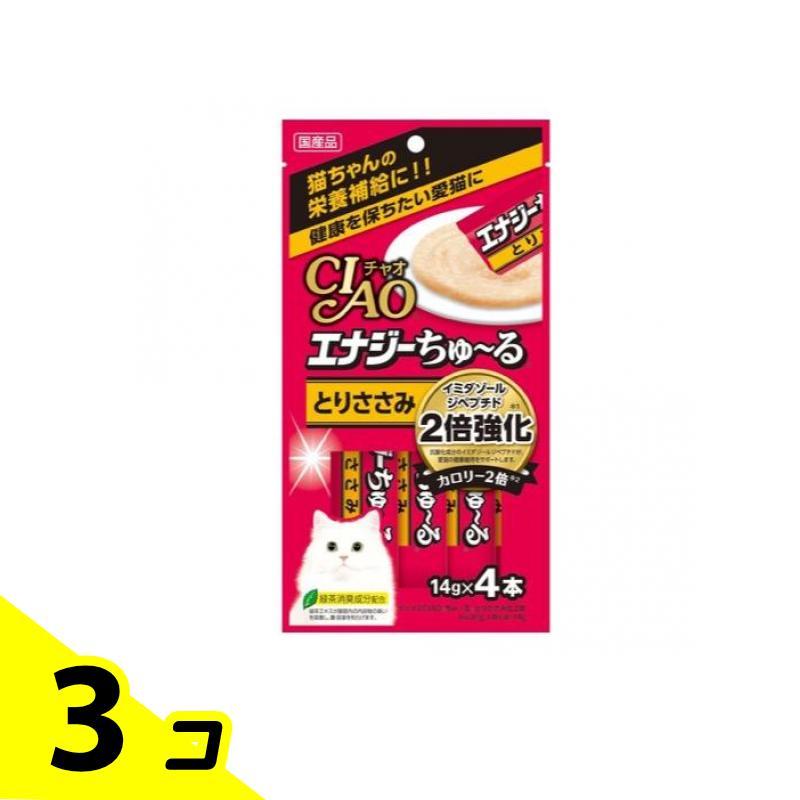 いなば 猫用 CIAOエナジーちゅ〜る(ちゅーる) とりささみ 14g (×4本) 3