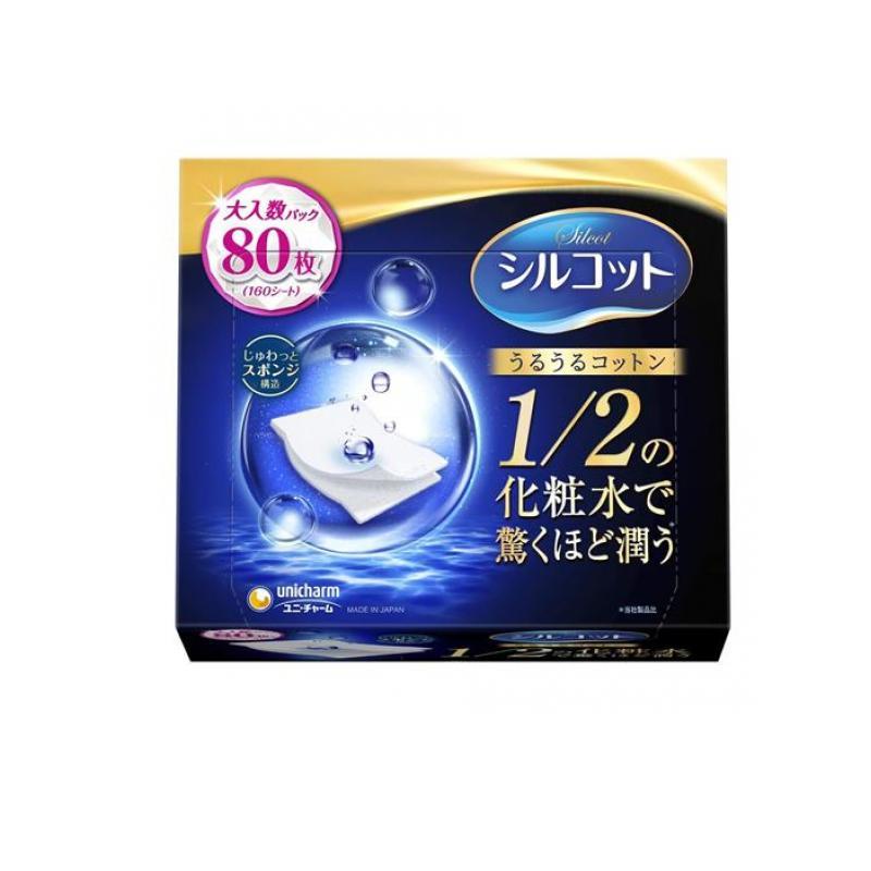 シルコット うるうるコットン スポンジ仕立て 80枚入 (1個) : みんなの