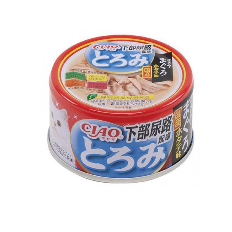 いなば CIAO(チャオ) とろみ 猫缶 下部尿路配慮 ささみ・まぐろ ホタテ味 80g (1個) | 
