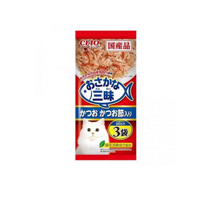 いなば CIAO(チャオ) おさかな三昧 かつお かつお節入り 60g× 3袋入 (1